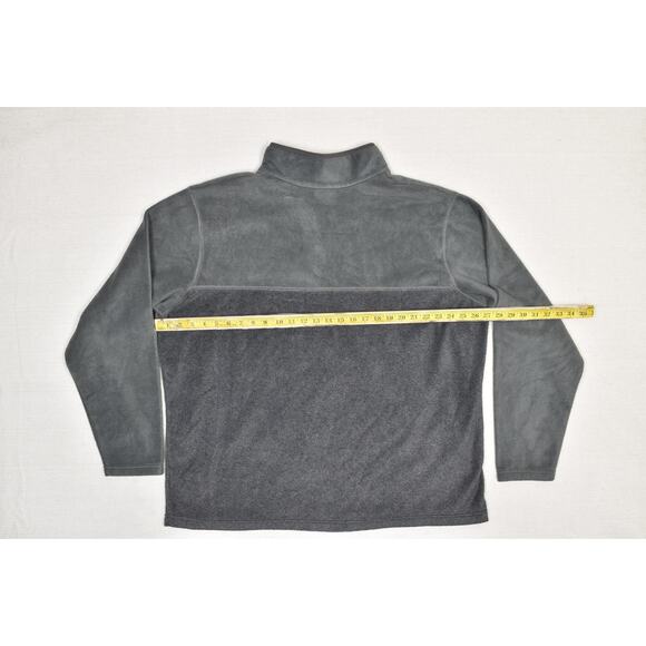 Columbia Pullover Mens 3XL Gray Fleece Snap Front Outdoor Hiking Sweater Jacket - Picture 4 of 8
